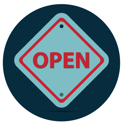 Hawthorne open sign icon